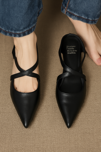 Leather Mules Strap Elegance
