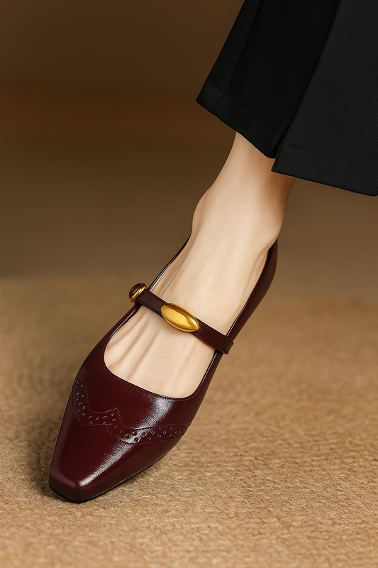 Riana Genuine Leather Heels