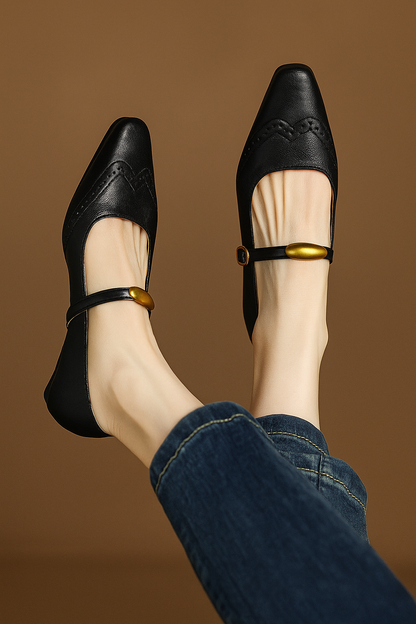 Riana Genuine Leather Heels