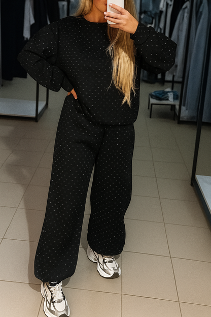 Diamond Elegance Sweatshirt Set