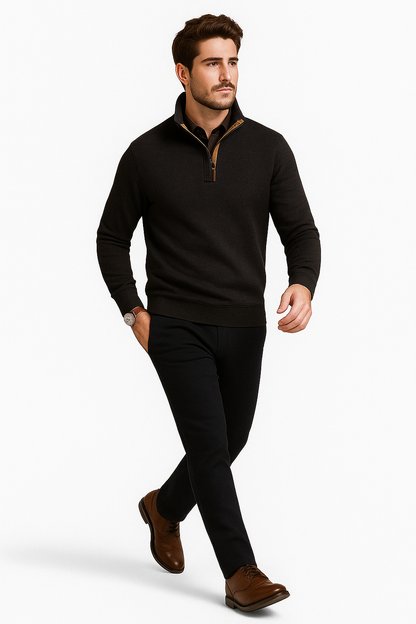 Knit Collar Pullover