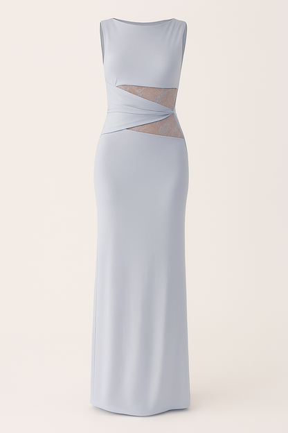 Lace Patchwork Backless Bodycon Dress