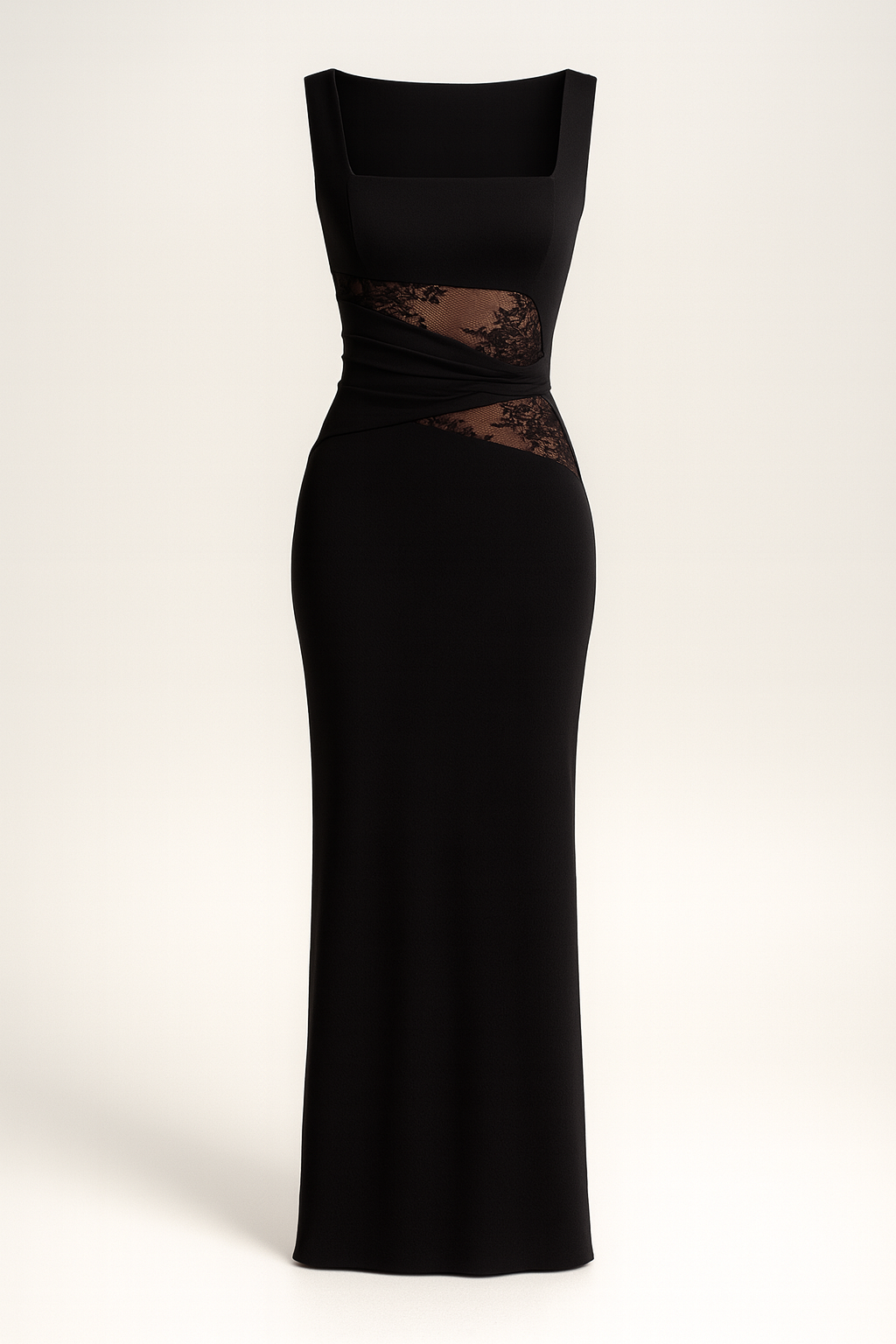 Lace Patchwork Backless Bodycon Dress
