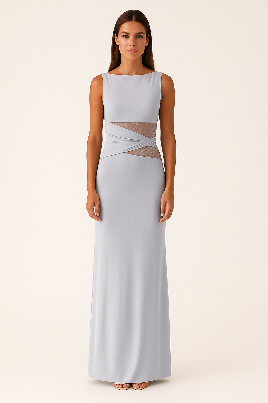 Lace Patchwork Backless Bodycon Dress