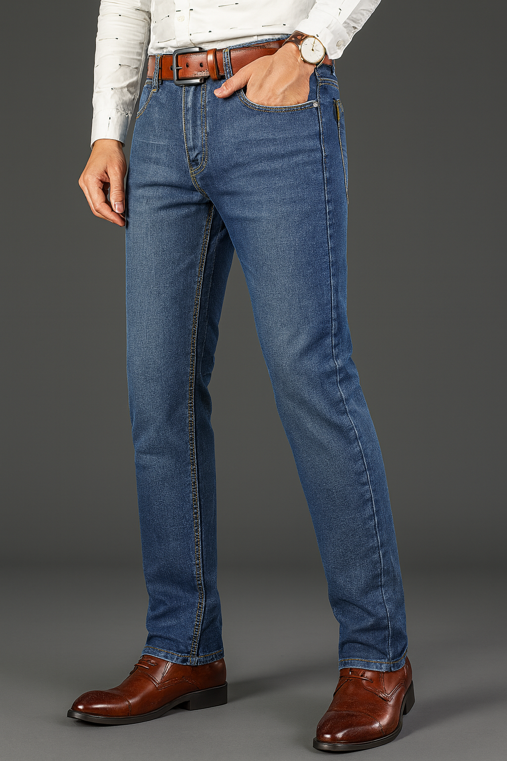 Classic Straight Denim Jeans