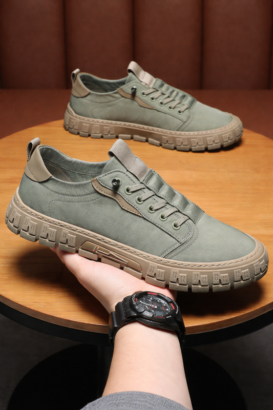 Canvas Lace-Up Casual Sneakers