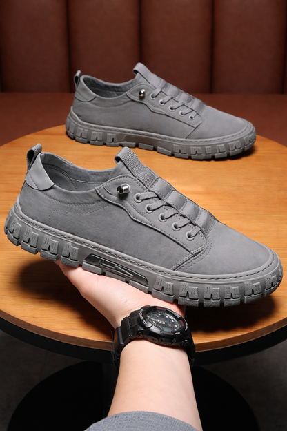 Canvas Lace-Up Casual Sneakers
