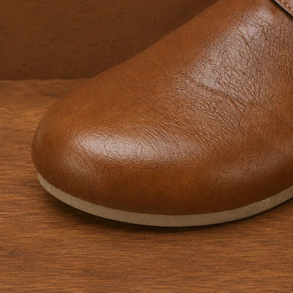Unisex Leather Cork Clogs