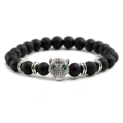 Lava Leopard Head Bracelet