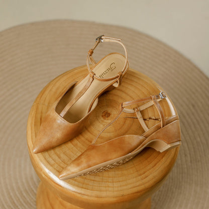 Women's Retro T-Strap Sandals