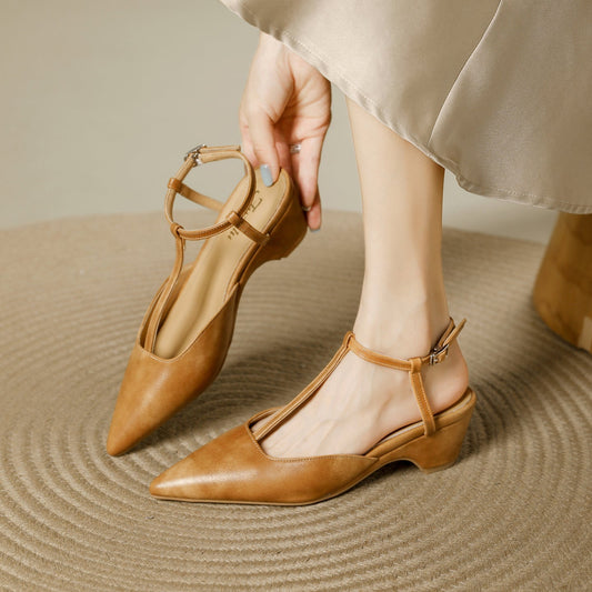 Women's Retro T-Strap Sandals