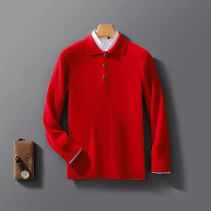 Men's Wool Lapel Cardigan