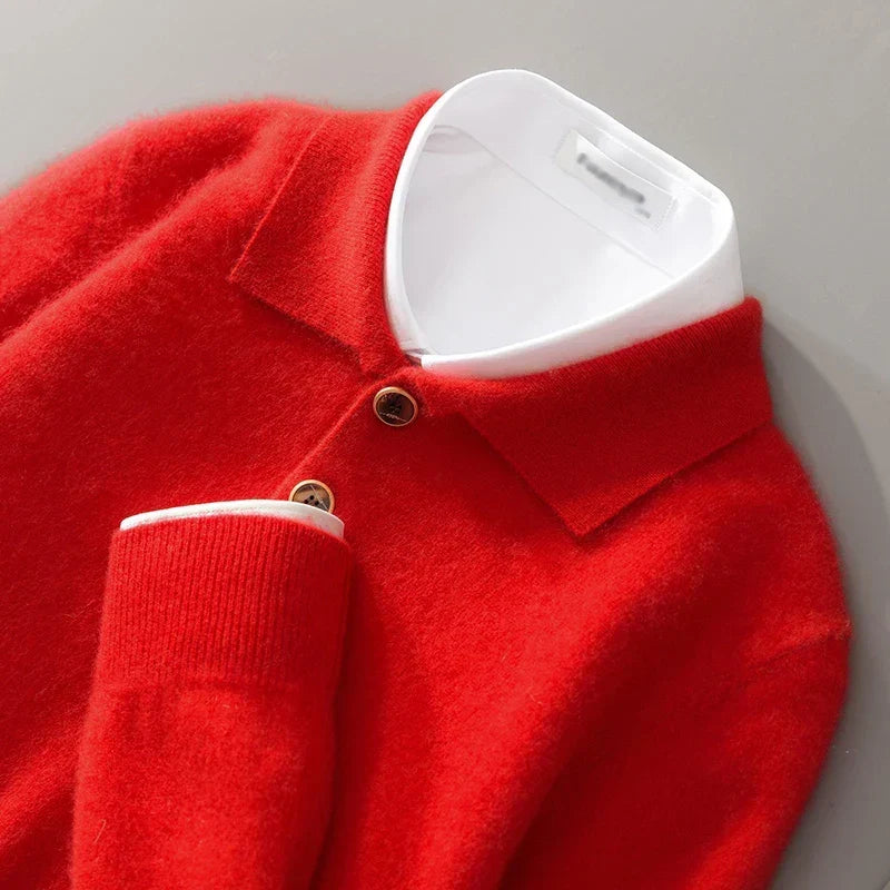 Men's Wool Lapel Cardigan
