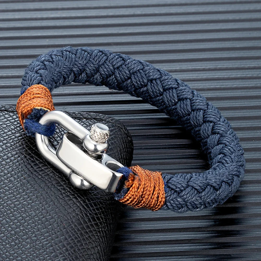 Nautical Wide Rope Bracelet