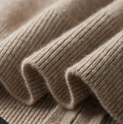 Zippered Lapel Knit Sweater