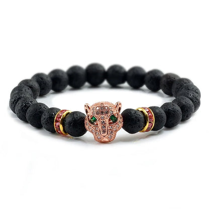 Lava Leopard Head Bracelet