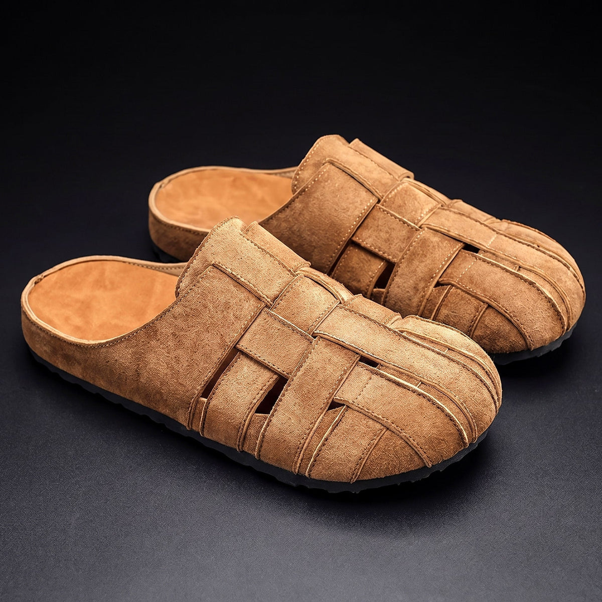 Woven Closed-Toe Mules