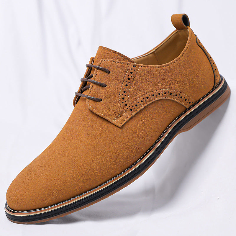 Suede Brogue Leather Shoes
