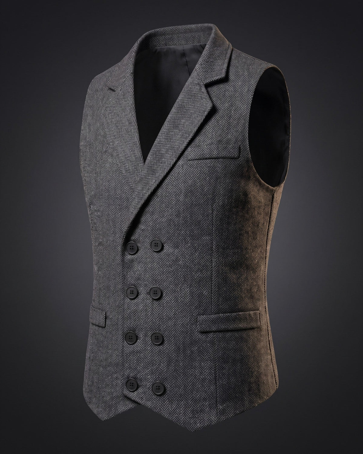 Retro Tweed Suit Vest