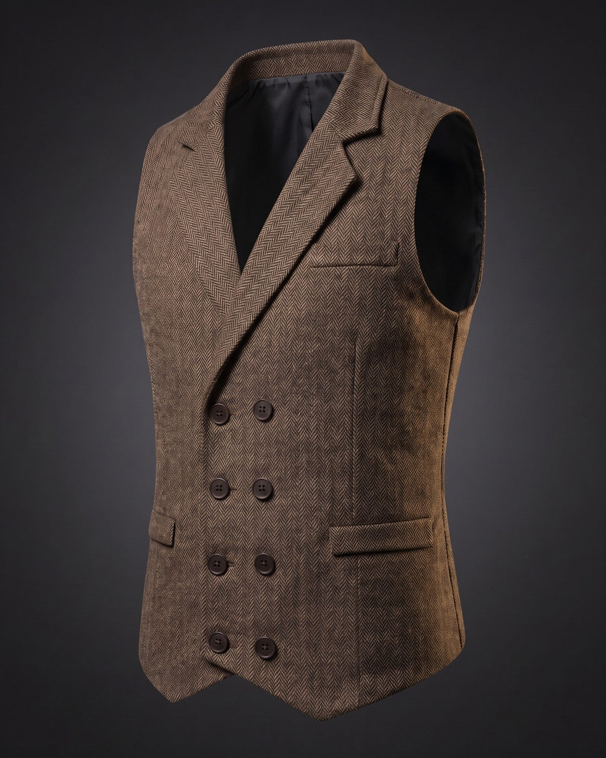 Retro Tweed Suit Vest