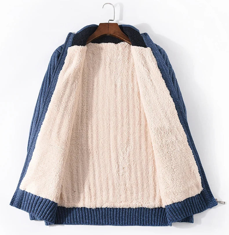 Men's Plus Turtleneck Cardigan