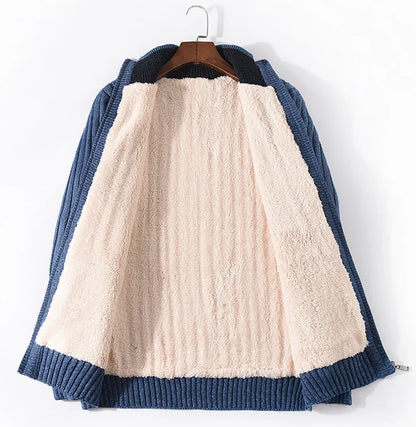 Men's Plus Turtleneck Cardigan