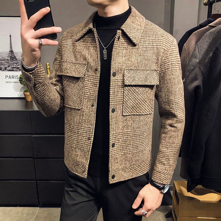 Slim-Fit Woolen Jacket