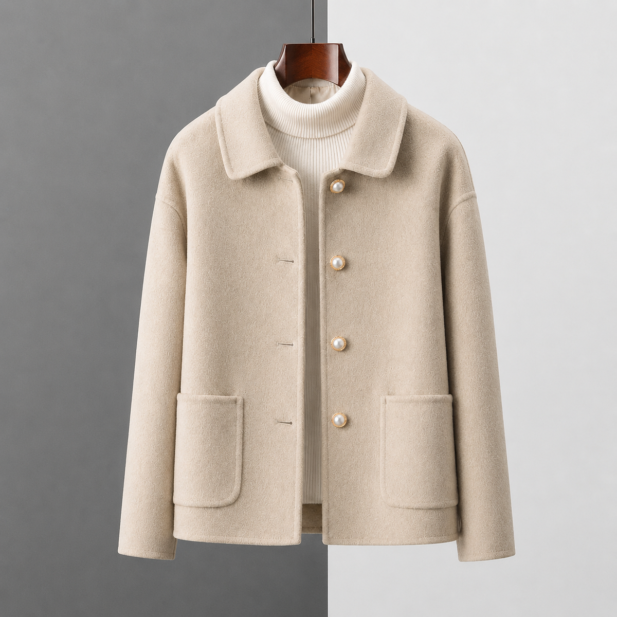 Doll Collar Woolen Coat