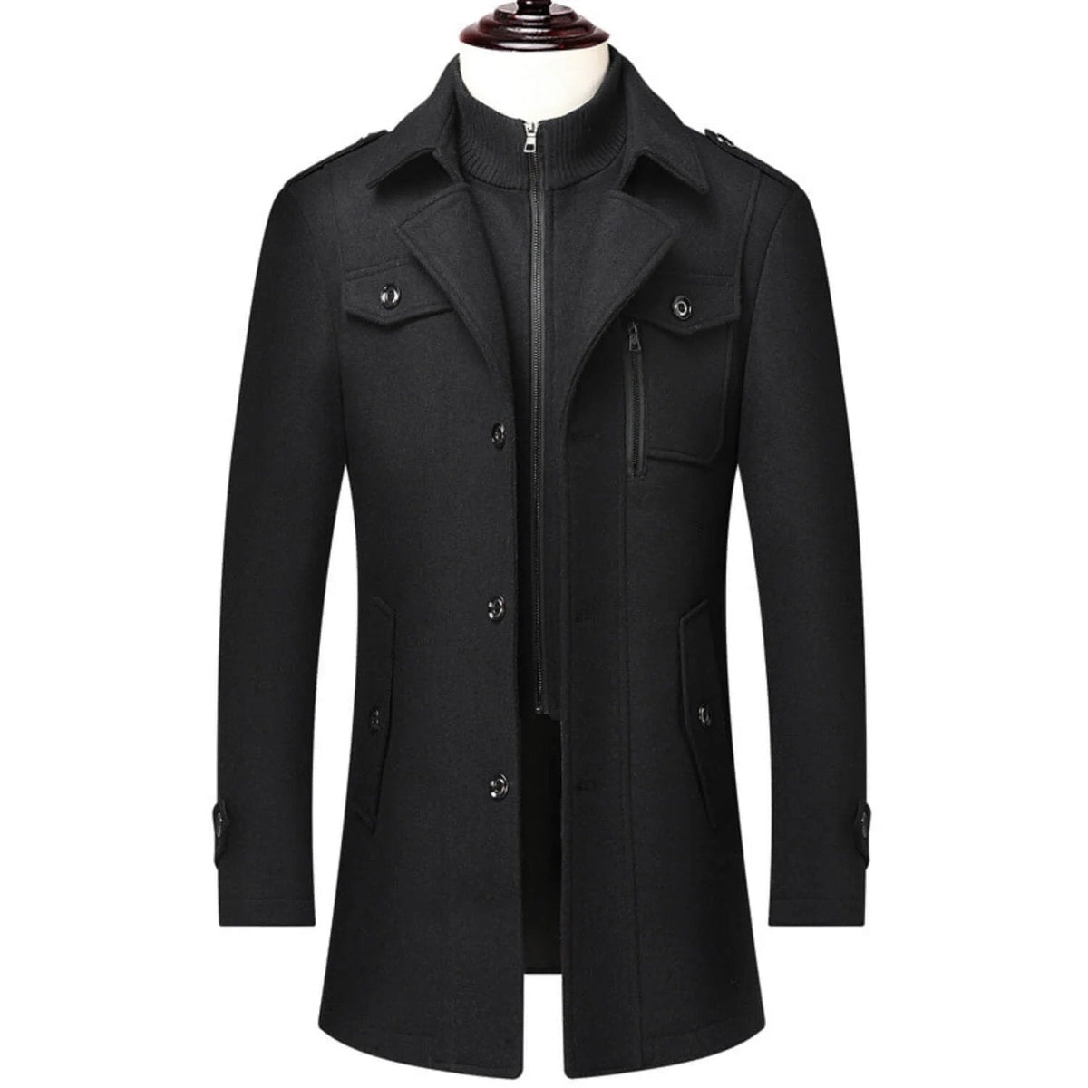 Wool Blend Trench Coat