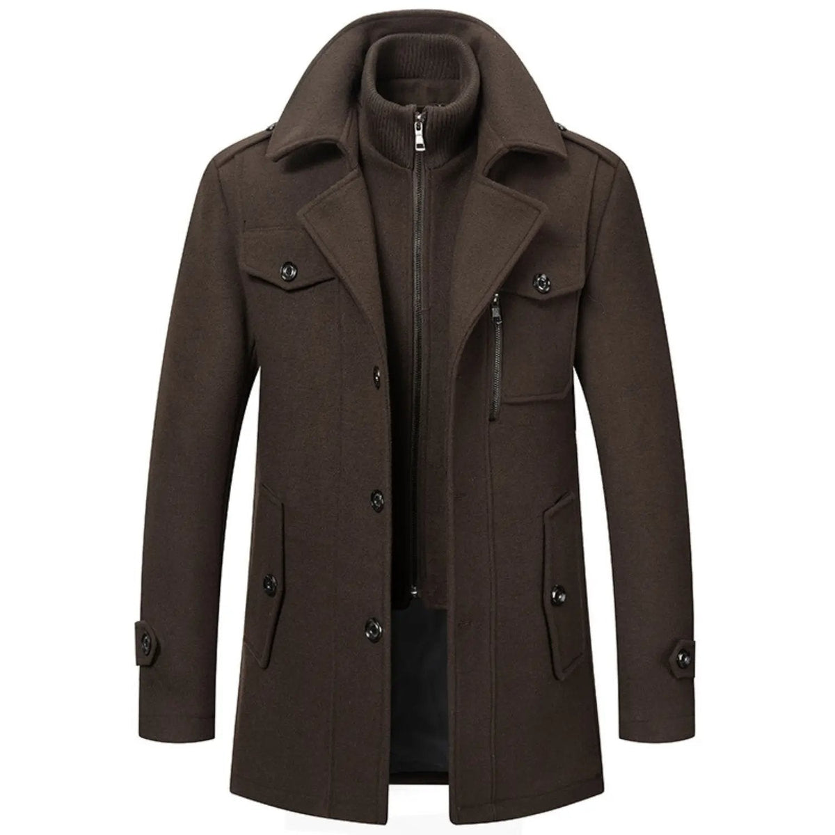 Wool Blend Trench Coat