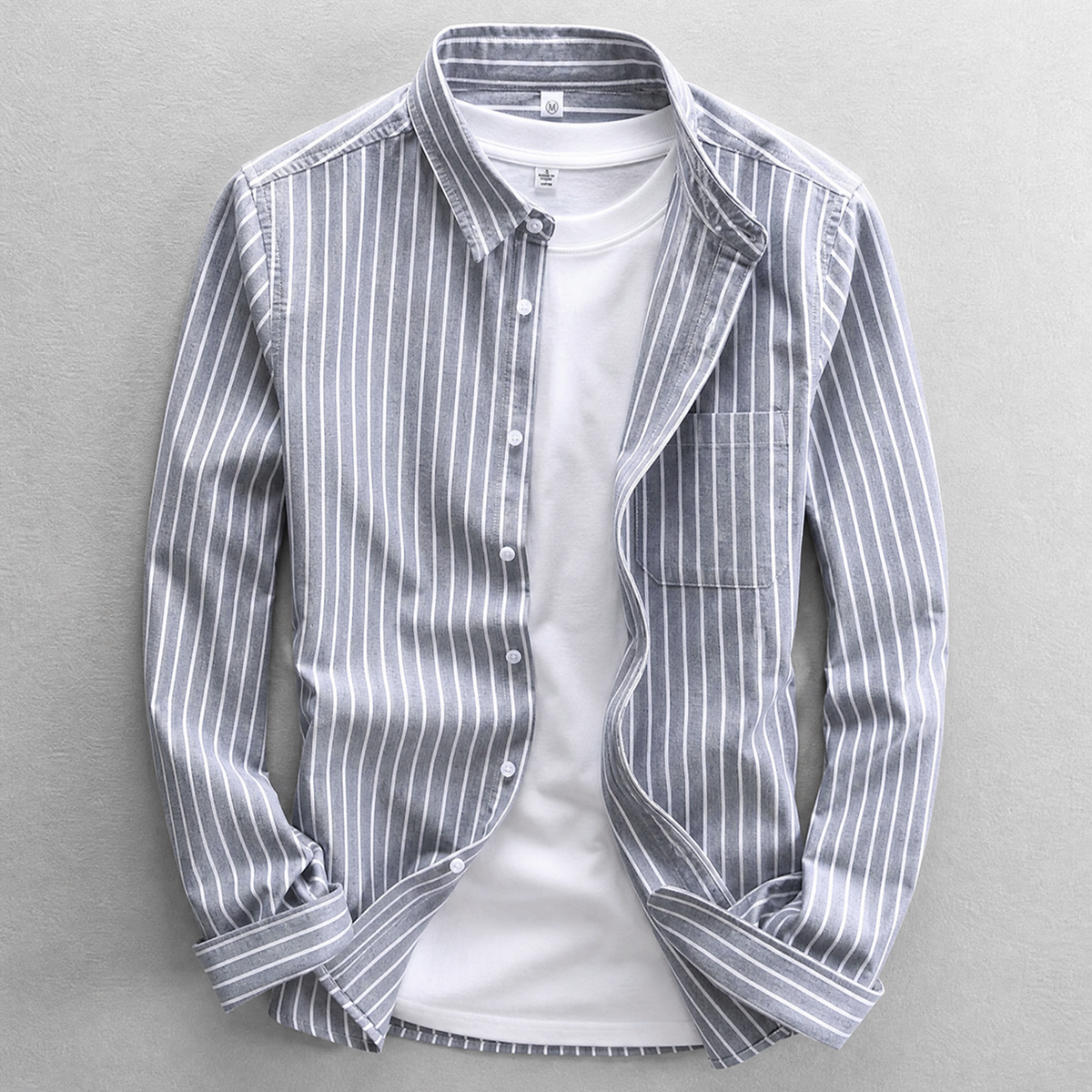Striped Cotton Casual Shirt