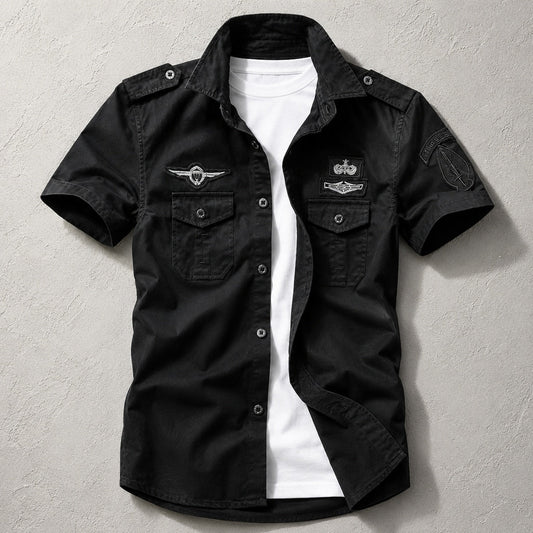 Military Style Cotton Shirt